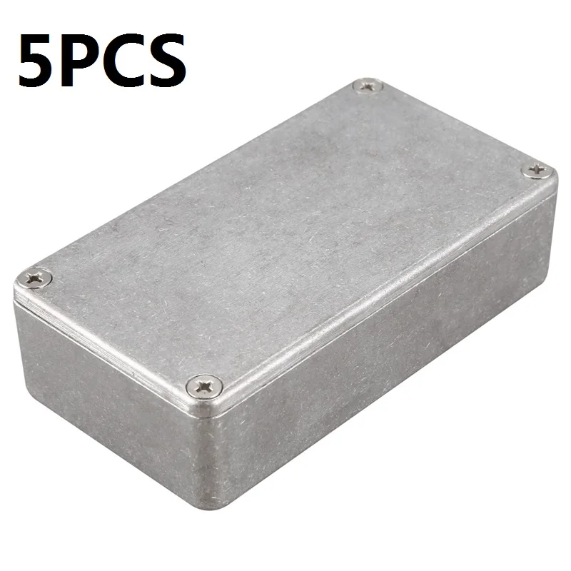 5PCS Guitar Effects Pedal Aluminum Stomp Box Enclosure 1590B Die Cast Aluminum Box