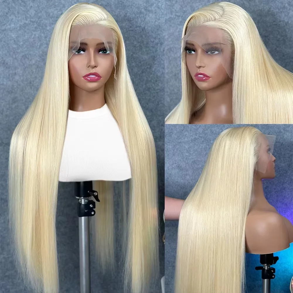 HD Transparent 613 Blonde Straight 13x6 Lace Front Human Hair Wigs 13x5 36 40 Inch Coloed Lace Frontal Wig Pre Plucked For Women image 4