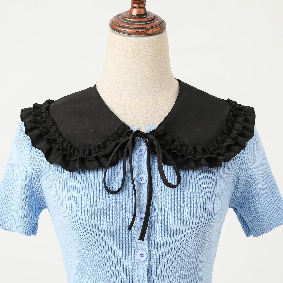 المرأة الجديدة موجة حافة الديكور الأزياء شال اللفة الكتف انفصال تنوعا وهمية طوق #6