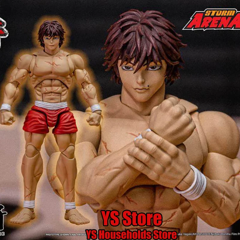 

Storm Toys 1/12 Hanma Baki Articulated Joint Body Action Figure Comic Muscle Fighter BHSA01 6inch Male Soldier Model Gifts