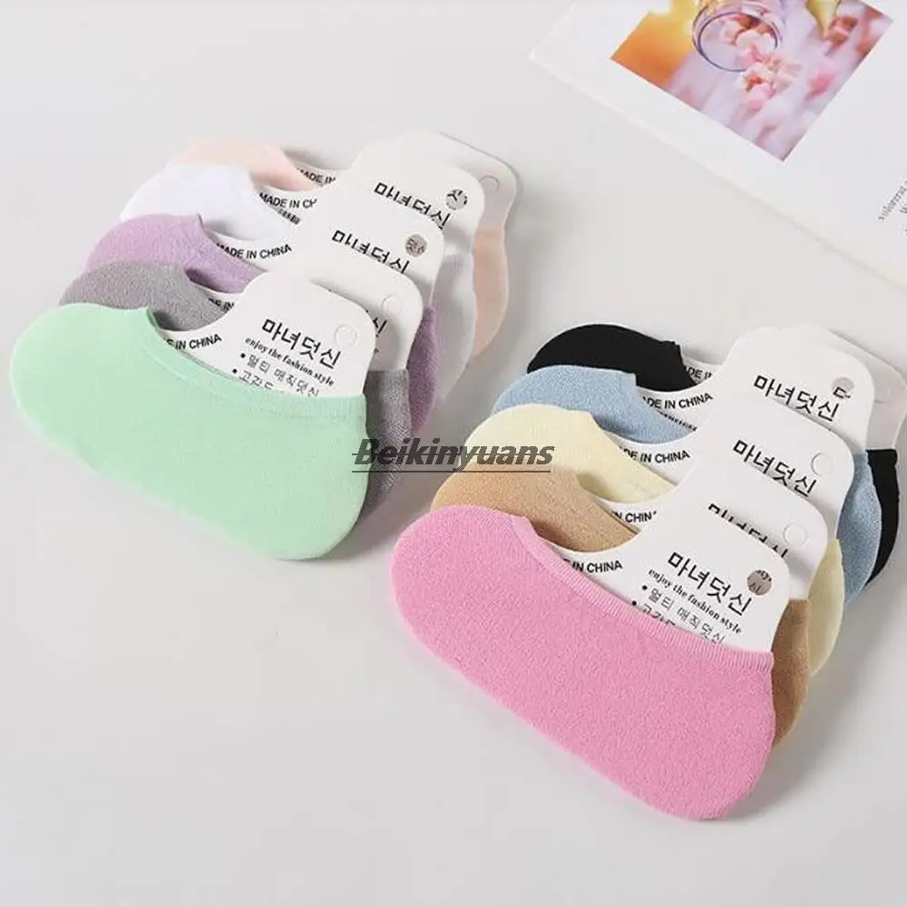 Invisible velvet antiskid boat socks silicone stockings summer ladies