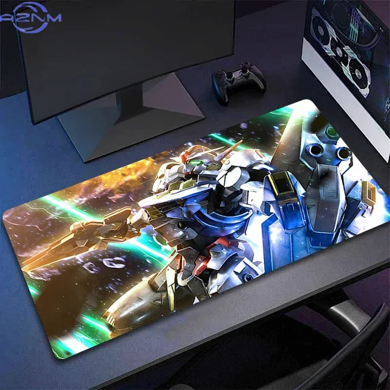 Starry Outer Space Battle Anime Mecha Robot With Shining Laser Beam Mouse Pad, Rubber Non Slip Backing, Smooth Surface Gaming De