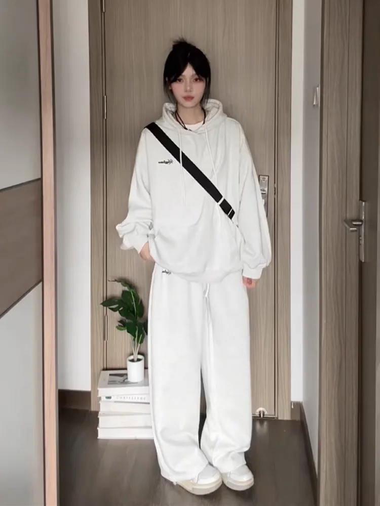 المرأة حجم كبير المخملية هوديي + فستان أطفال مع سروال داخلي سميكة الخريف الشتاء ملابس رياضية عادية قطعتين الزي للطلاب والعدائين #2