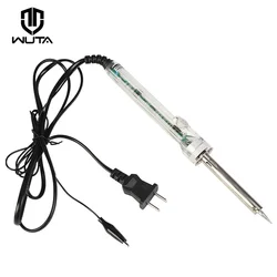 220V 60W US Plug Electrical Soldering Iron Adjustable Temperature for Leather Craft Handheld Hot Stamping Embossed LOGO & Brand