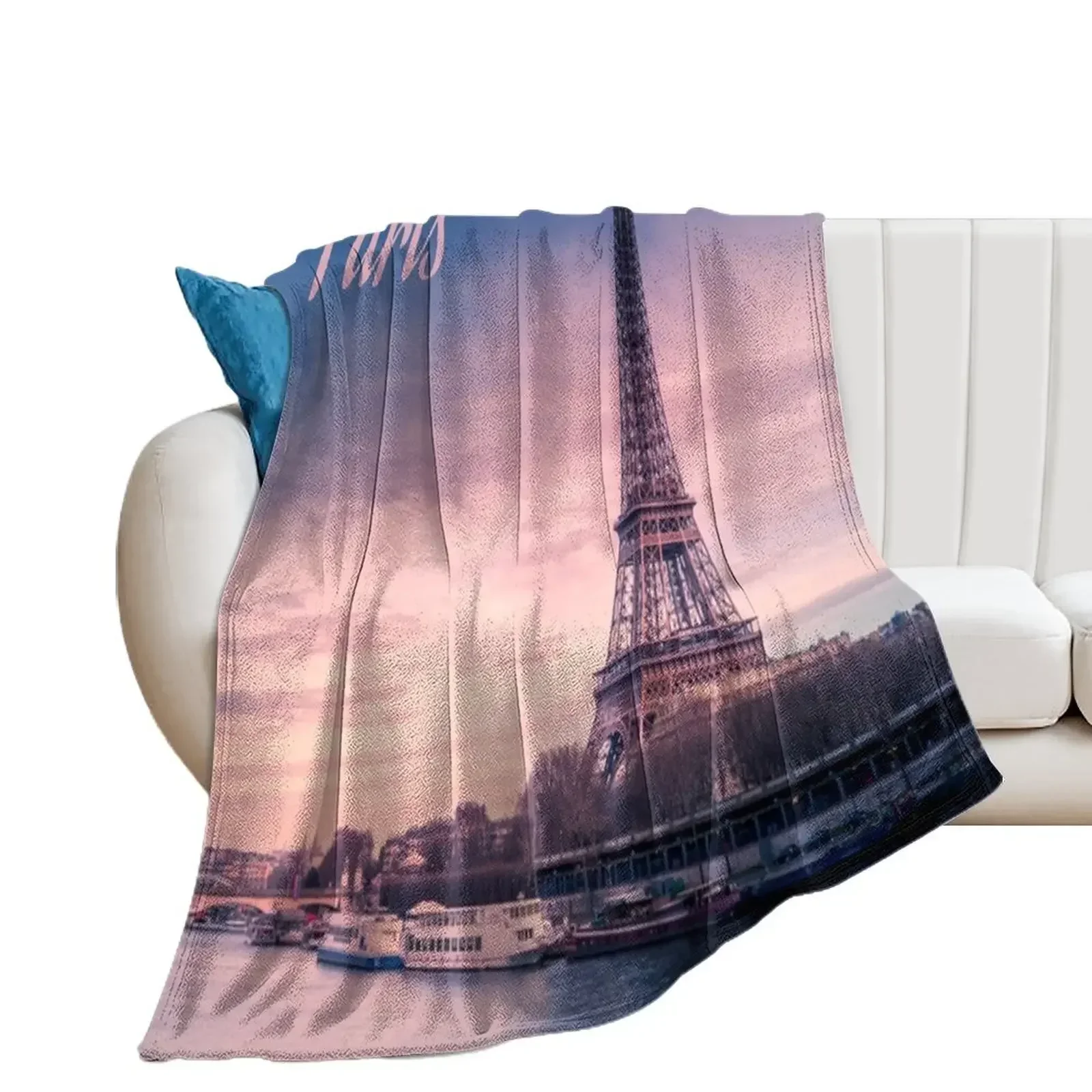 Paris France eiffel tower Throw Blanket Thermal Softest Blankets