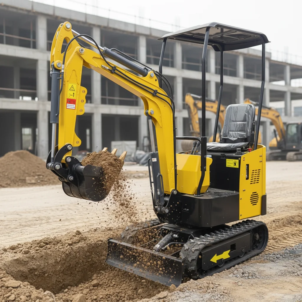 

Customize Small Crawler Excavator 1.3 Ton Household Garden Digger