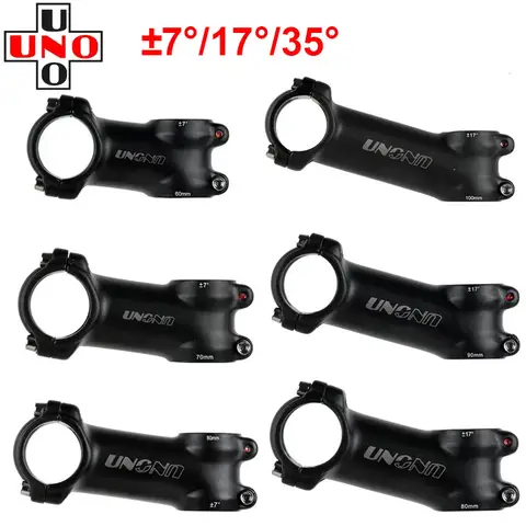 UNO Attacco Manubrio Della Bicicletta 60/70/80/90/100/110/120/130mm Attacco Manubrio MTB 28.6mm 31.8mm Bici di Potenza Leggero Bici Da Strada Tavolo MTB parti