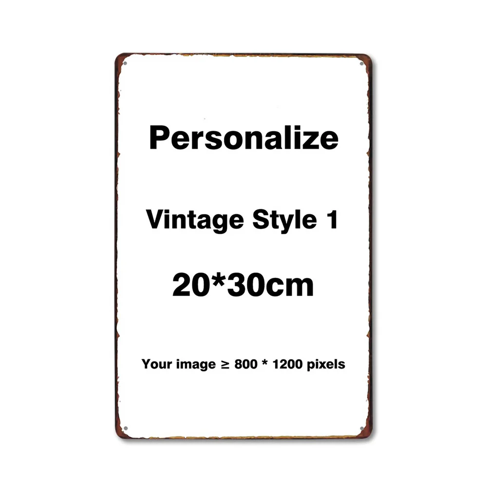 Aangepaste metalen blikken bord Vintage Wall Art Poster Personaliseer kamerdecoratie, Dropshipping groothandel gepersonaliseerd cadeau gratis ontwerp