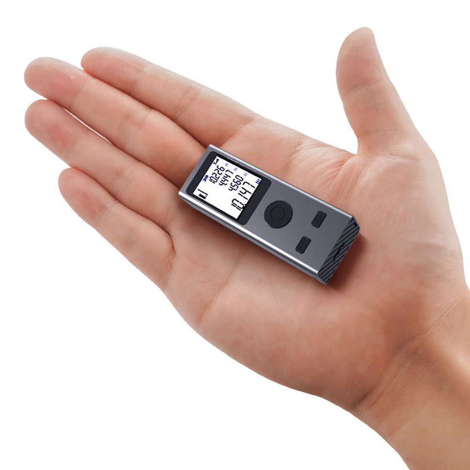  Mini Laser Rangefinder Digital Tape Measure Laser Ruler USB Charge Aluminum Alloy Fuselage Measuring Distance: 30m/50m/60m