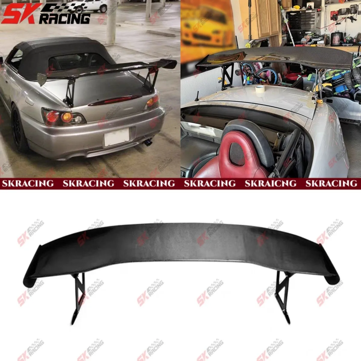 

Forged/Carbon Fiber 29CM Rear Trunk Spoiler Wing Brackets Fits Honda S2000 00-09