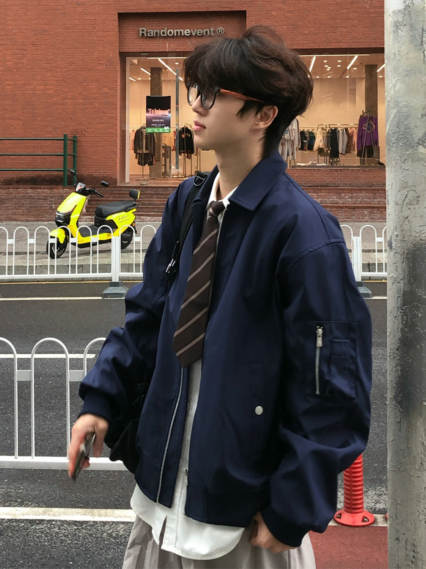 

Куртка-бомбер American Sle Flight Jaet Ma, рабочая одежда Cleanfit, приталенный крой, полиэстер, застежка-молния