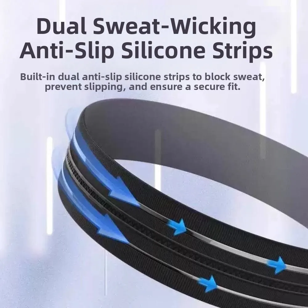 Silicone Seamless Elastic Sweatband for Fitness