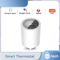 Smart life Tuya Zigbee3.0 Radiator Valve Actuator Thermostat  Programmable Temperature Heater Control Alexa google home voice
