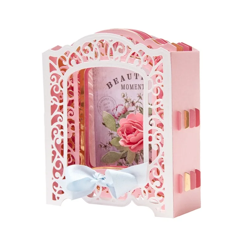Vintage Lace Album Box Metal Cutting Dies Set for DIY Scrapbooking Paper Card Decoration Crafting Embossing Dies 2024 Hot Sale