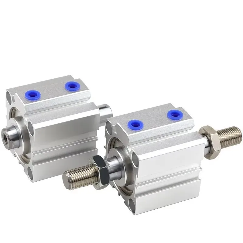 SDAD Furo 12/16/20/25mm Curso 5 a 100mm SDAD12X5 SDAD25X100-B SDAD20X80-B Cilindro Compacto de Haste Dupla de Ar Pneumático