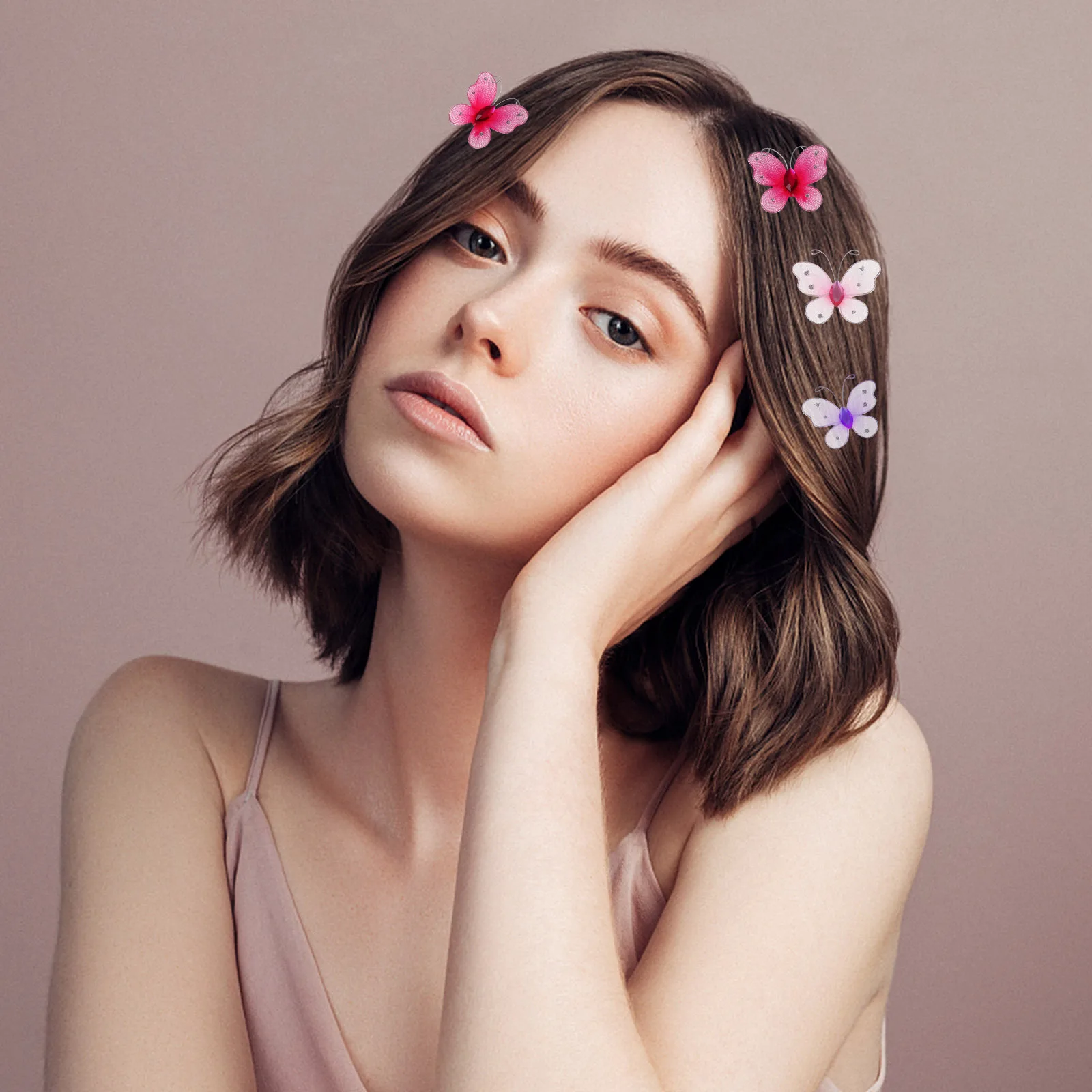 

50 шт., украшения в виде бабочек, нейлоновая проволока, мягкое удобное платье «сделай сам», вечерние свадебные украшения, набор бабочек, декор в виде бабочек