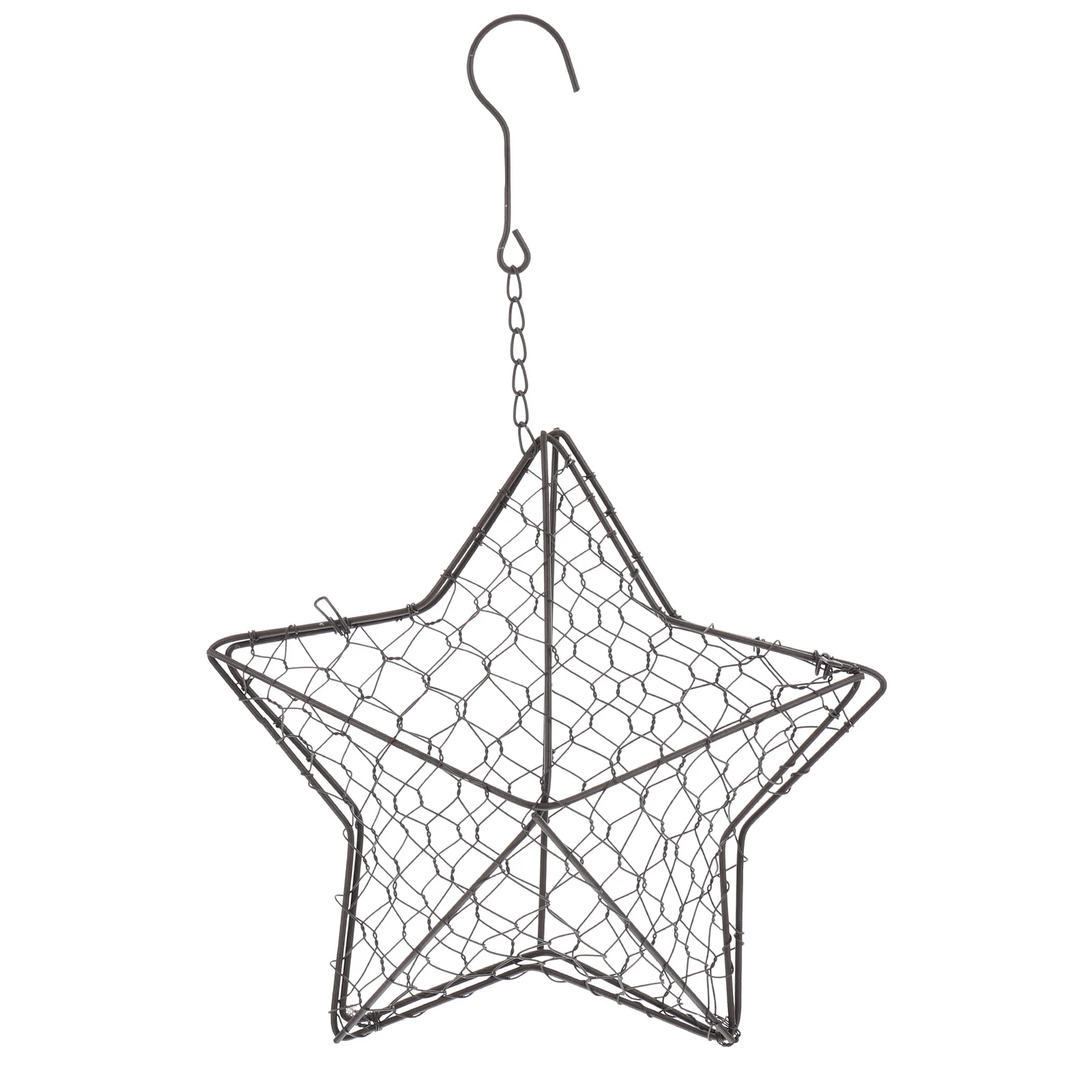 

1Pcs Iron Hanging Basket Star Shape Wall Hanging Planter for Succulents Decorative Plant Holder Indoor Outdoor Garden Decoration