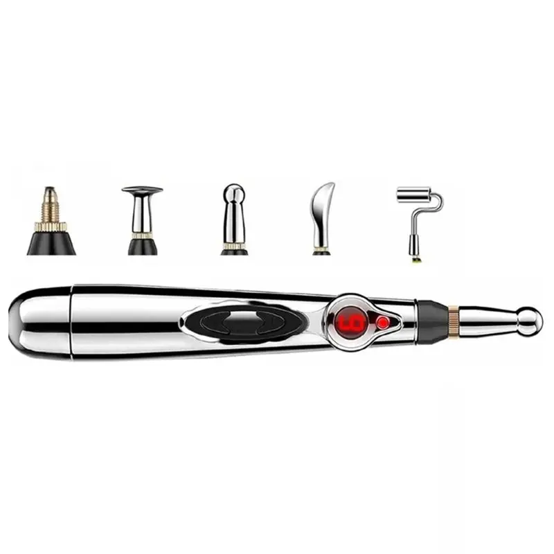 

Y49A-Электронная акупунктурная ручка 5-в-1, портативный импульсный массажный инструмент Meridian Energy для облегчения боли и расслабления мышц