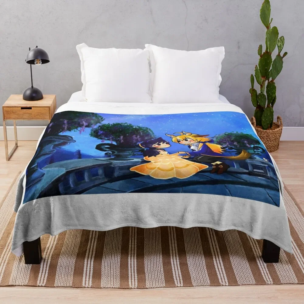 

Tale As Old As Time Throw Blanket anime Sofa Quilt Flannel Blankets