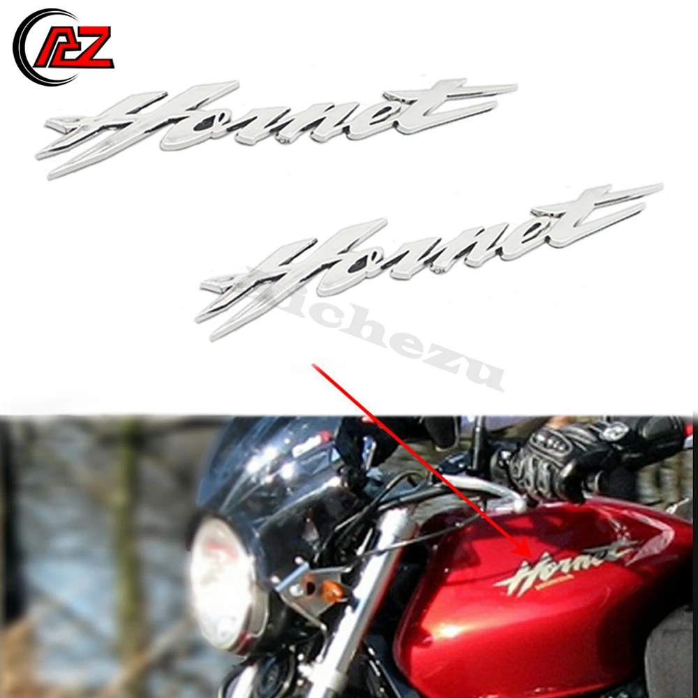 2PCS Chrome 3D Gas Fuel Tank Emblem Badge Decal Logo symbol mark for Honda Hornet 250 400 600 CB600F 599 900 CB900F 919