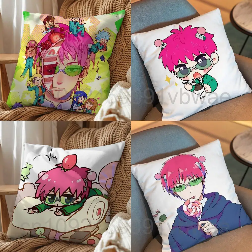 

Genius Control Antenna Saiki Kusuo Cushion Cover Suitable For Sofa Car Bedroom Office Cushions Decorative Pillow Case
