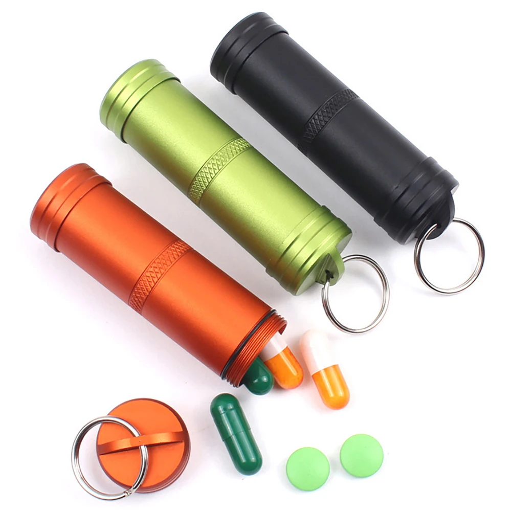 Capsule EDC Waterproof Box Hike Survival Seal Survive Trunk Container Holder StorageWaterproof Pill / Match Case Box Container