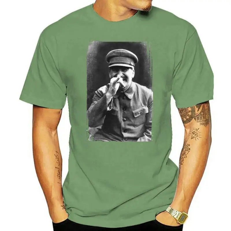 Stalin Jokes T-Shirt Schwarz RussiaJosef UDSSRKultDDRLeninRevolution Men High Quality Custom Printed Tops Hipster Tees