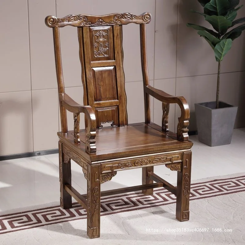 HYS master chair solid wood three-piece tea chair single chair Chinese surrounding