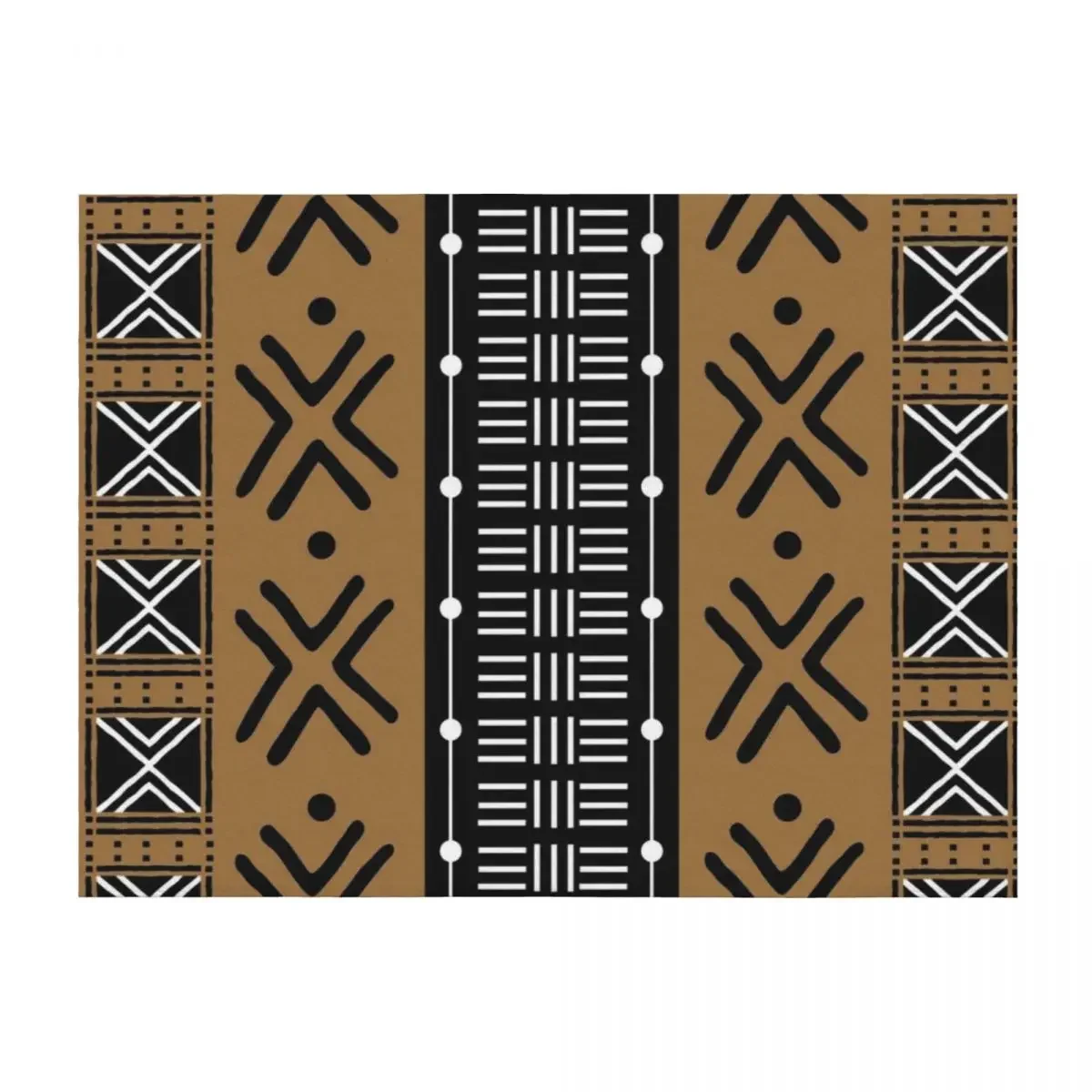 

Tan African Tribal Mud Cloth Pattern Throw Blanket warm winter Luxury Designer Hairys Sofa Blankets