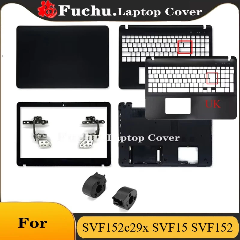 For vaio svf152c29x notebook housing svf15 svf152 Laptop Body Case Back Cover/Bezel/Plamrest/Bottom Case No Touch