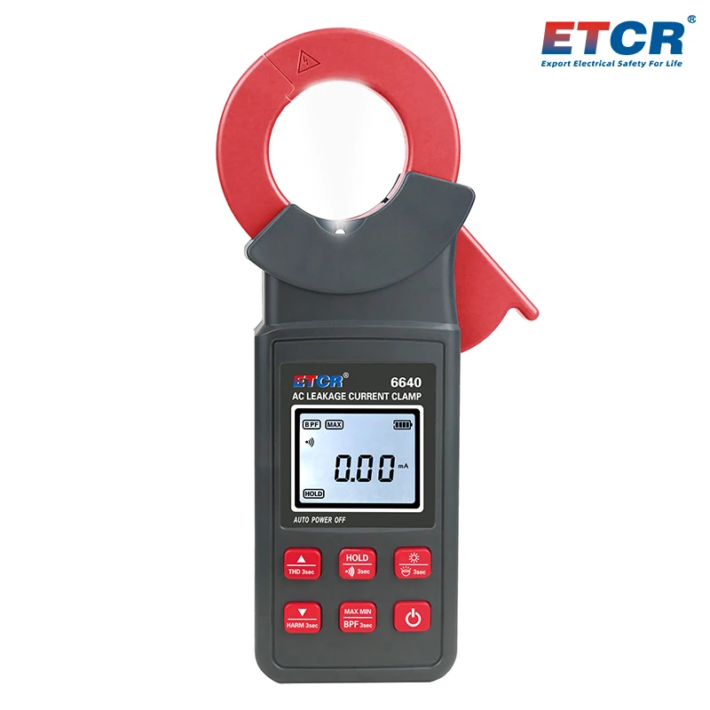 ETCR6640 ETCR6680 Digital High Accuracy Clamp Leaker AC Current Leakage Meter High Accuracy Lithium Battery Blue-tooth