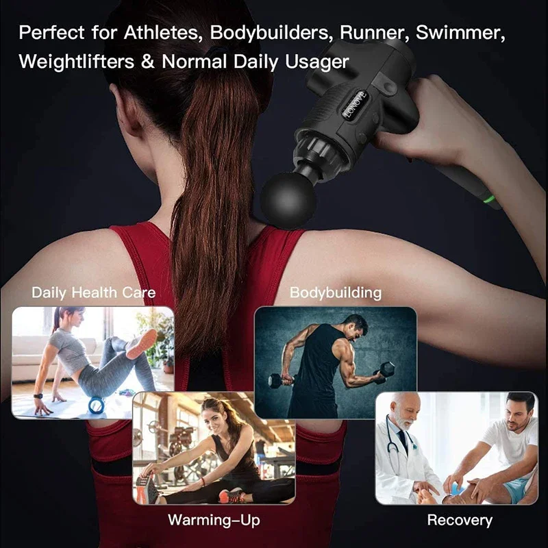 High frequency Massage gun muscle relax body relaxation Electric massager with portable bag for fitness Jaw line Mewing jaw