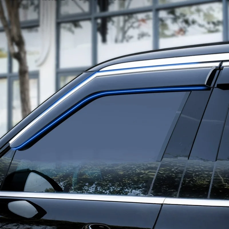 Fit for Zeekr 9X 2025 2026 Car Window Widen and Thicken Rain Visor Automobile Black Knight Exterior Protection Accessories