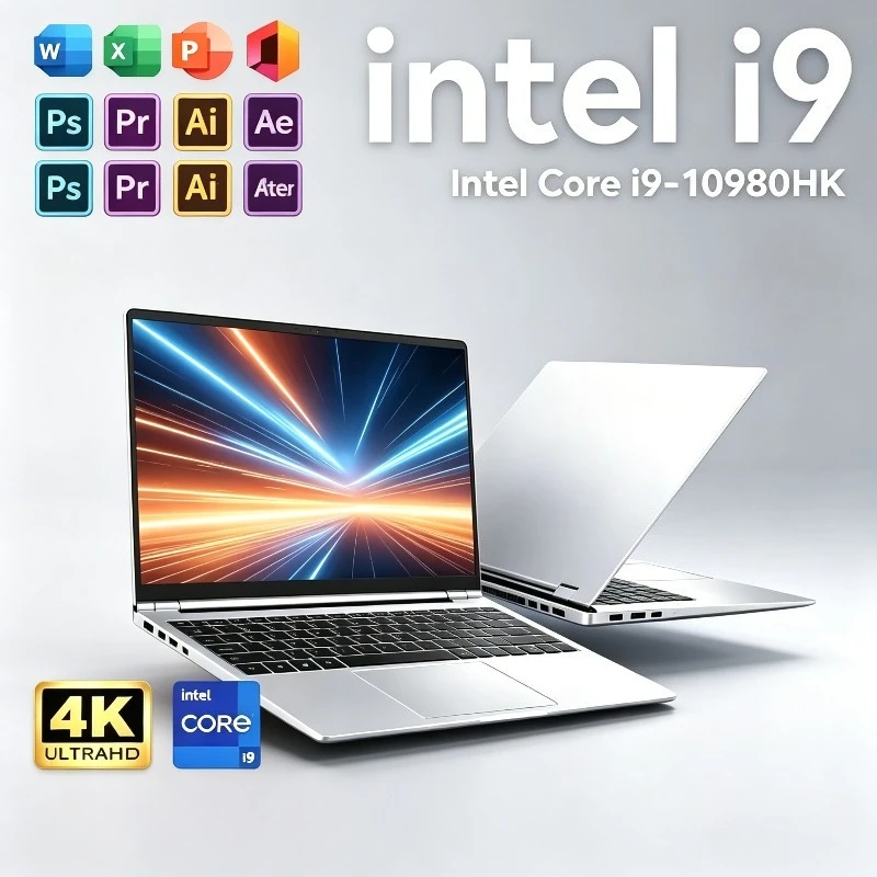 PC Notebook 15.6' Laptop Intel Core I9 10980HK 32GB RAM 2TB SSD Office Gamer Laptops Fingerprint Unlock Windows 11 Pro