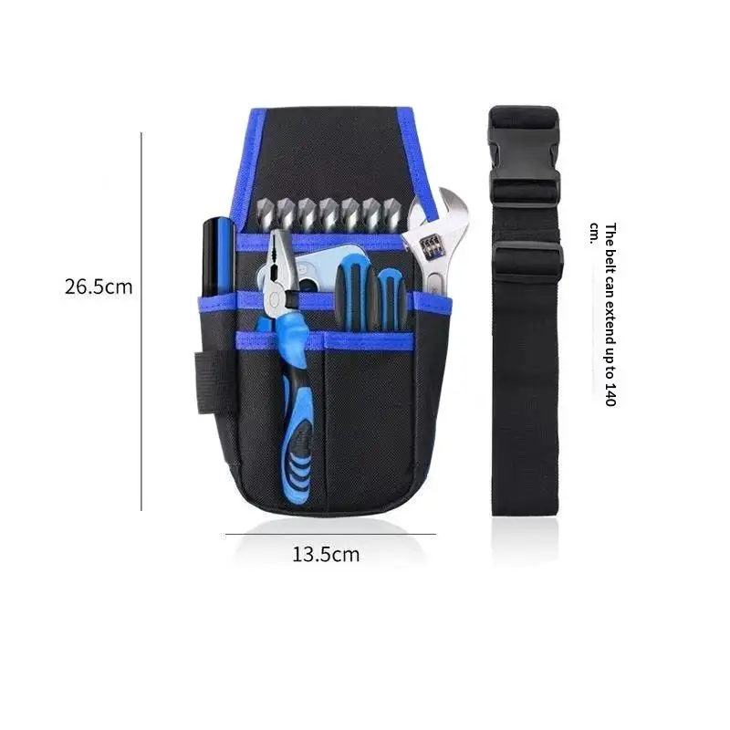 1 Stück Bohrmaschinen-Aufbewahrungstasche, einfache Werkzeugtasche zum Umhängen mit Gürtel, multifunktionale Hüfttasche für Elektriker-Reparaturen – Detail 19