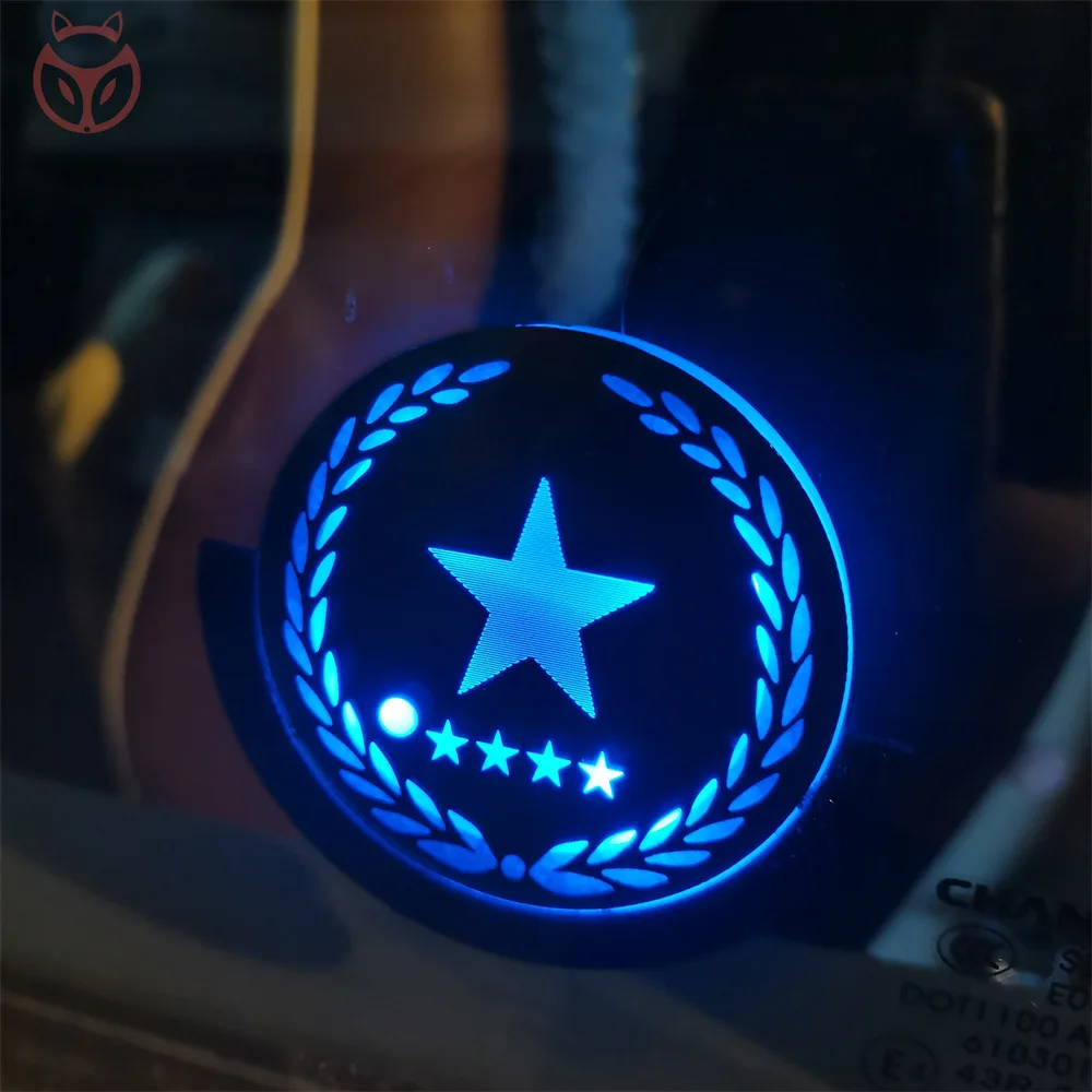Car Triangle Window Atmosphere Light Coaster Lamp Vibration Sensor USB Wireless Multi-color Logo LED Decoration Breathing Light