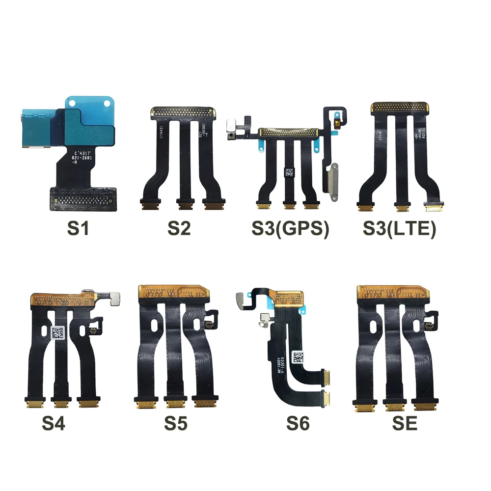 LCD Touch Screen For Apple Watch Series 2 3 4 5 6 7 SE 42mm 40mm 44mm Display Motherboard Mainboard Connector Flex Cable Ribbon