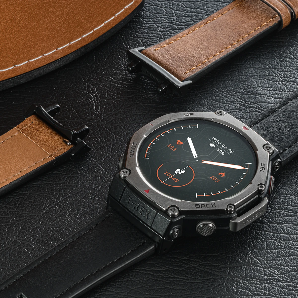 Vintage leather strap For Amazft T-REX 3 Watch Strap For Amazfit T