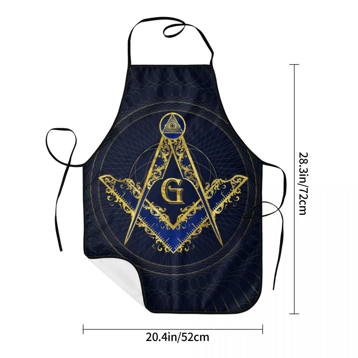 Custom Bib Freemasonry Masonic Symbol Apron for Men Women Unisex Adult Chef Kitchen Cooking Freemason Tablier Cuisine Baking