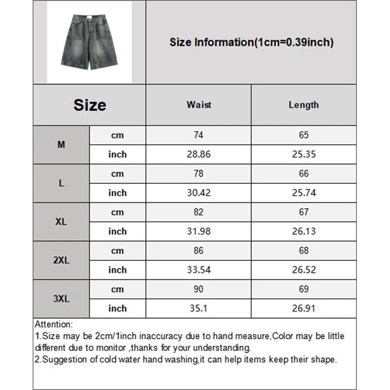 Y2K Vintage Baggy Jean Shorts Womens Washed Wide Leg Capri Pants Casual Barrel Denim Shorts