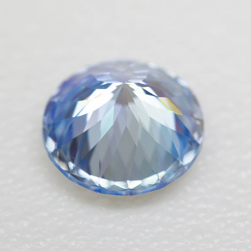 Ice Blue 100 Faces Cut Moissanite Stone with GRA Certificate 0.5-3.0ct Russian Cut Moissanita Diamonds Positive Pass Tester
