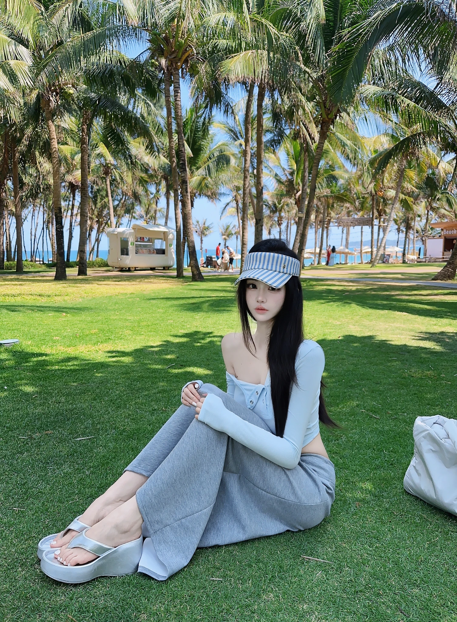 

Леггинсы из воздушного хлопка Eva Long в корейском стиле, прямые, с разрезом сзади, универсальные, повседневные, свободного кроя, женское платье-юбка средней длины