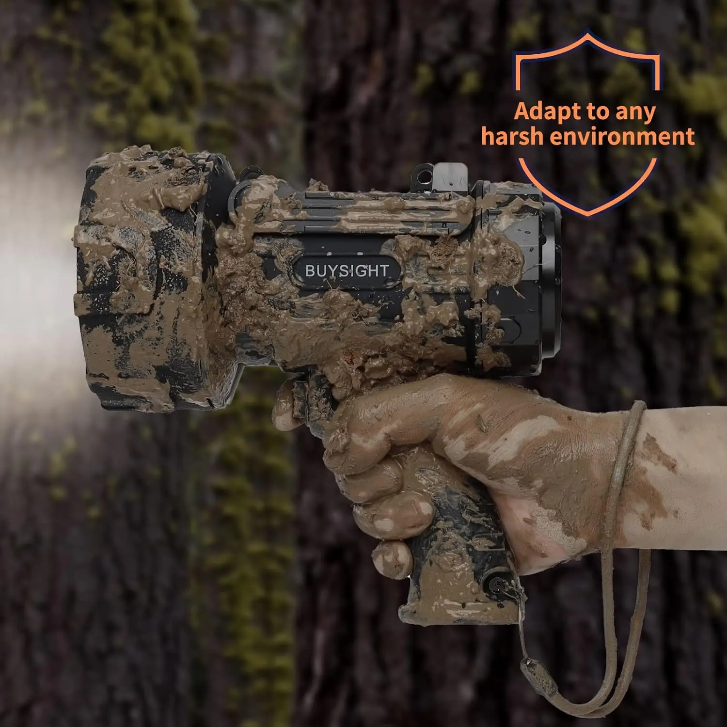 Rechargeable Spotlight Flashlight, 1M Lumens Waterproof Hunting Light with Red Filter & Long Battery Life