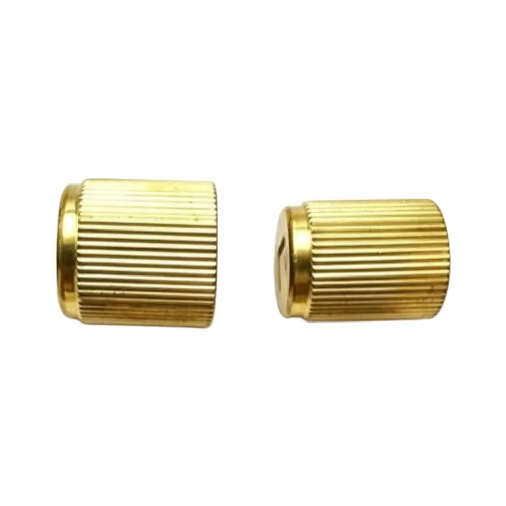 AC System Valve Cap Set AC Cap Replacement High Low Pressure Cap AC Valve Cap 2 Pieces Set For Auto Air Conditioning Repair