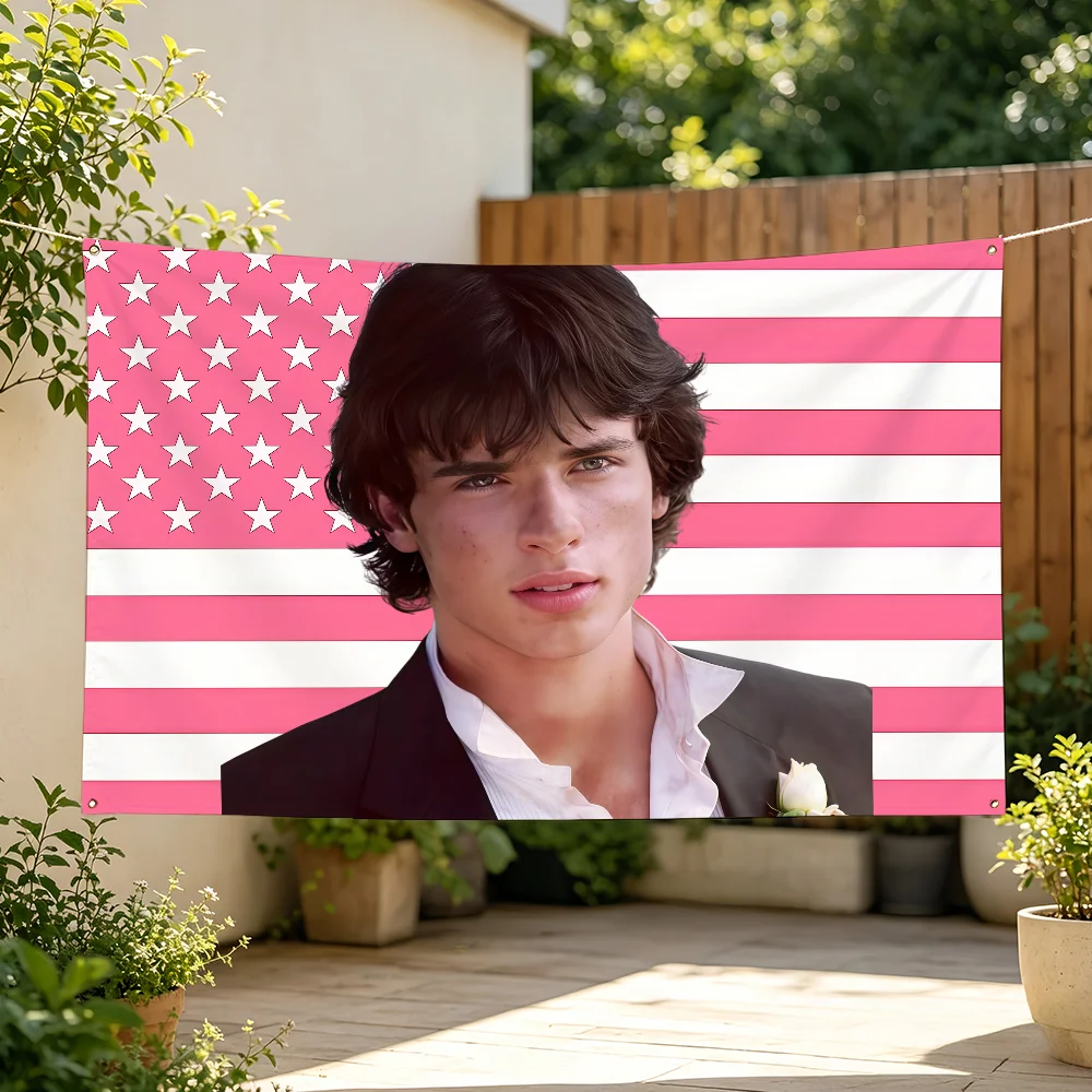 Actor T-Tom W-Welling Flag For Sports Matches Halloween Games Parade Rally Holiday Festival Backyard Balcony Club Bar Decor