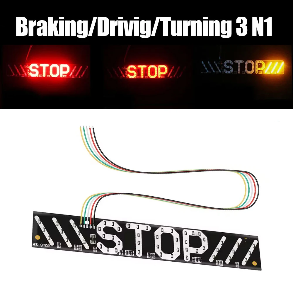 

Motorcycle Modifying Taillights Motorbike Stop Brake Red High Brightness Turn Signal License Plate Light Waterproof Car Truck