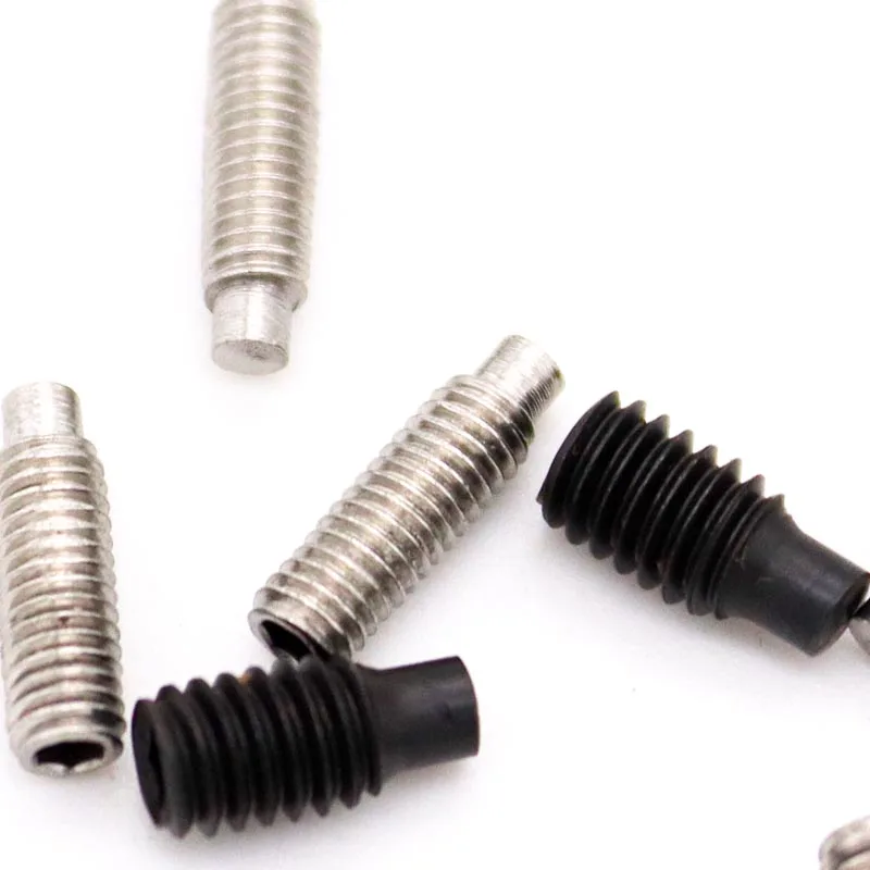 M2.5 M3 M4 M5 M6 M8 DIN915 304 Stainless Steel Black Grade 12.9 Hex Hexagon Socket Set Screw with Dog Point Grub Convex End Bolt