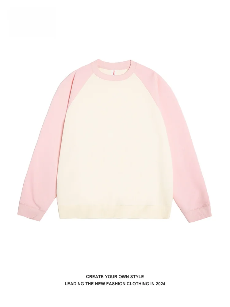 

Loose Fit ex Fce Lined Hoodie round Ne Sweatirt oulder Insert Design Couple Matching Long Sve Streetwear