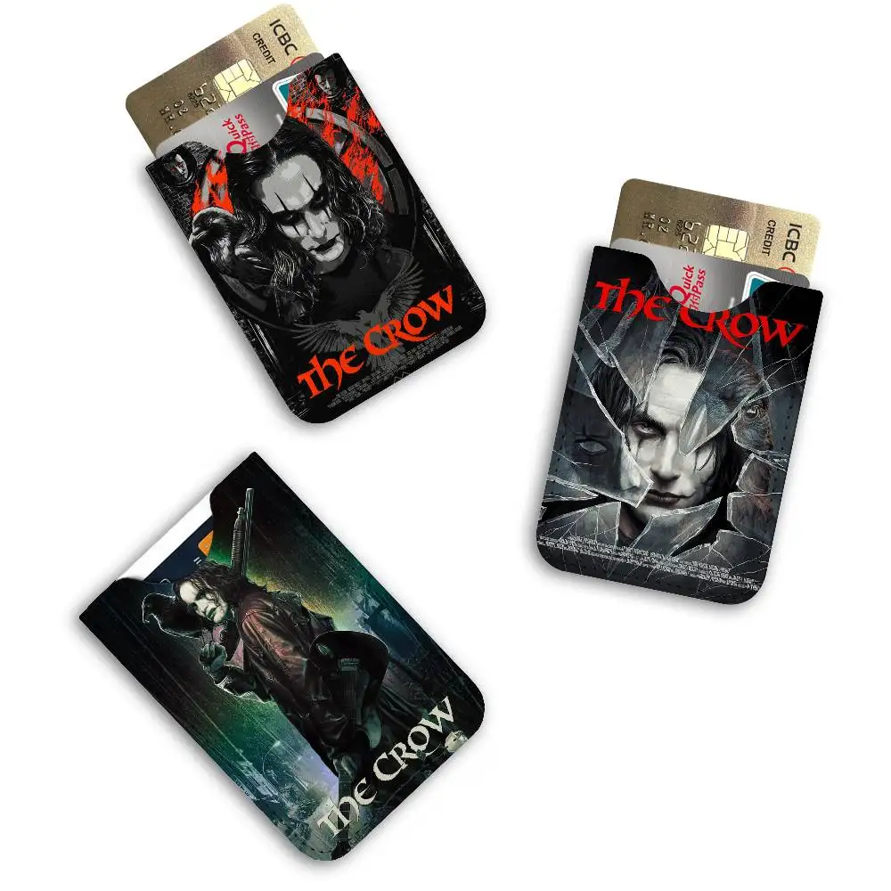 The C-Crow Horror Movie Men's Genuine Leather Mini Card Wallet, Ultra Thin Credit Portable Business Card & Transit Bus Card