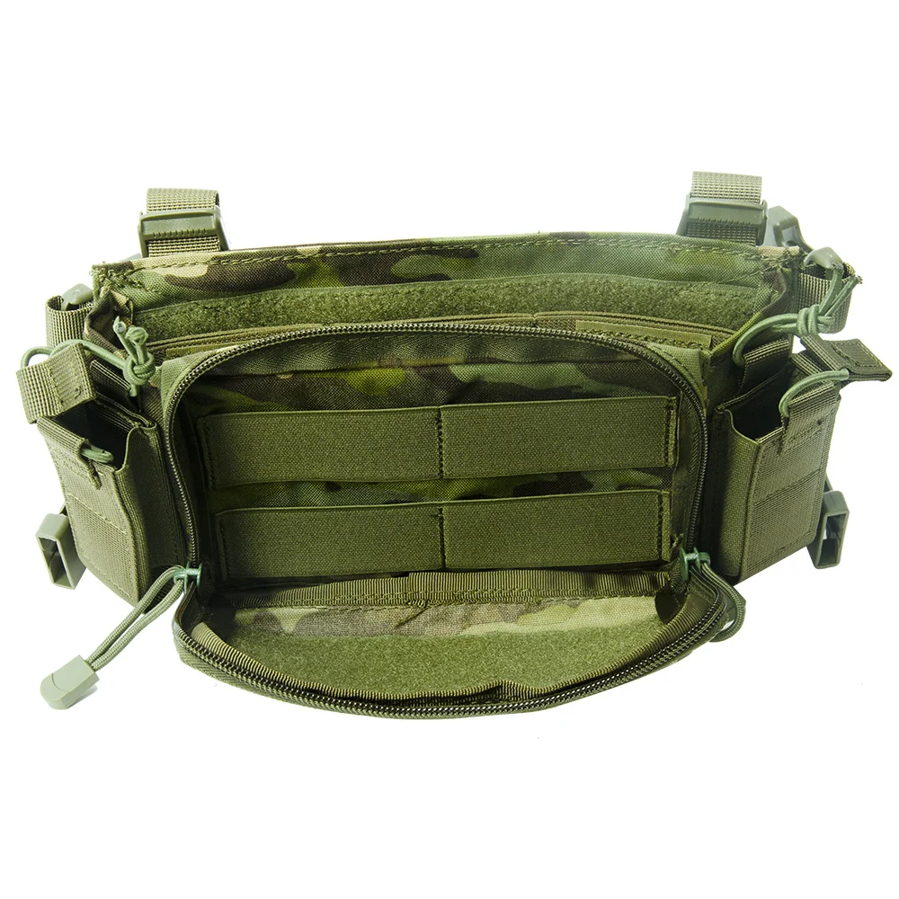 Tactifans D3 Tactical Chest Rig Vest CRM H Harness M4 5.56 Magazine Insert Flatback Integratable Hunting Accessories 500D Nylon